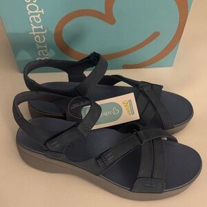 Baretraps Comfort Sandals Womens 10 Navy Tracey